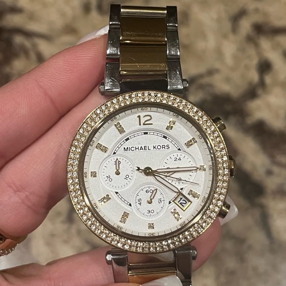 Michael Kors Parker Two-Tone Chronograph Watch - Picture 5 of 10